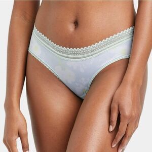 Auden mint green daisy floral hipsters mesh XS 0/2 NWT